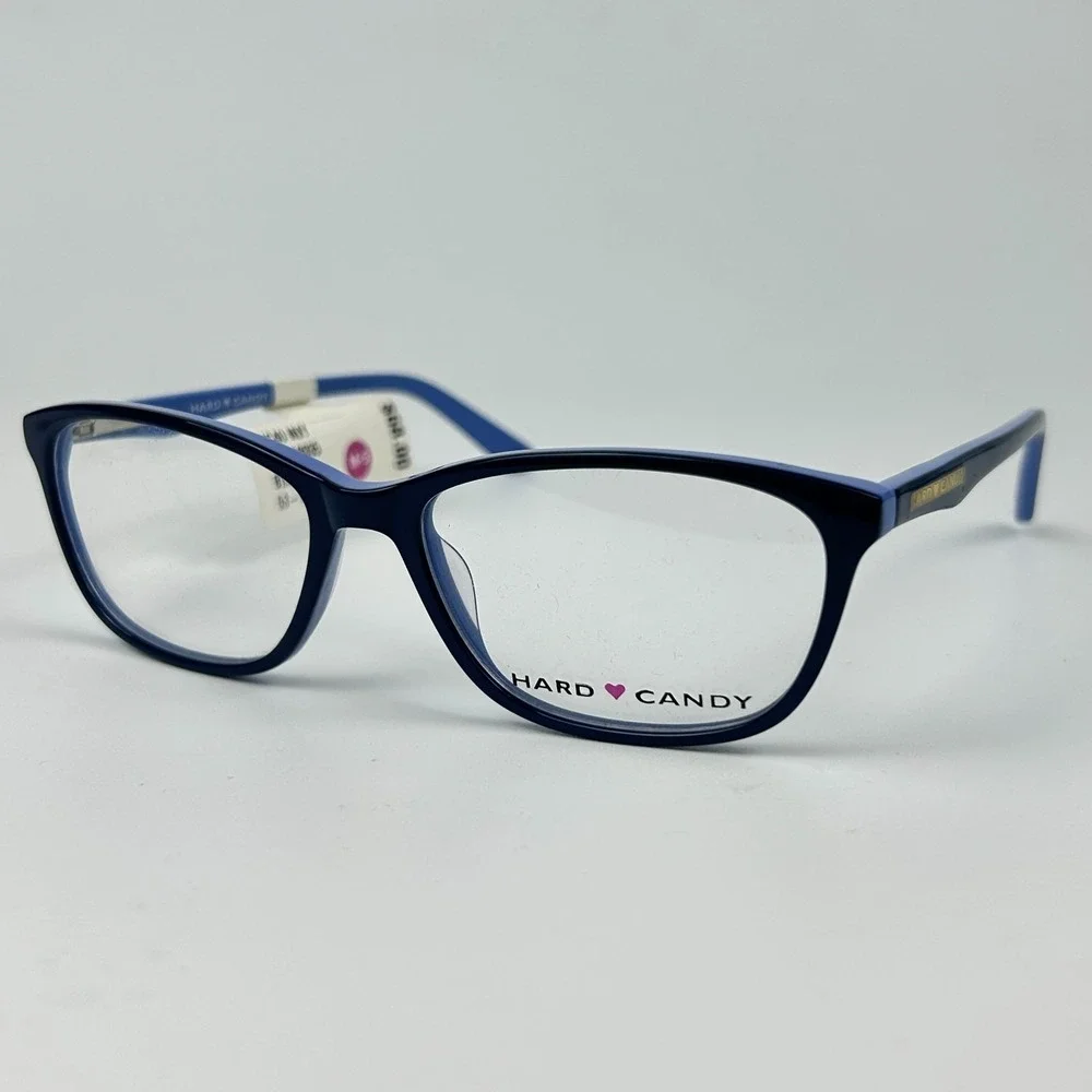 Hard Candy HC40 Women's Eyeglasses Frame Blue Plastic Full Rim 53-16-135 mm
